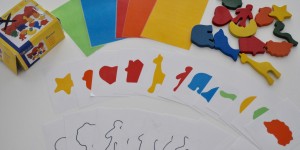 Beitragsbild des Blogbeitrags Montessori-inspirierte Spiele selber machen – Farben lernen & Figuren zuordnen 