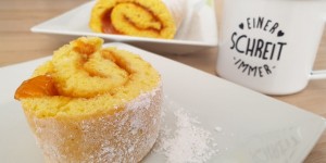 Beitragsbild des Blogbeitrags Vorsicht Suchtgefahr! Schnelle Biskuitroulade nach Omas Geheimrezept 