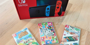 Beitragsbild des Blogbeitrags Bombastisches Gewinnspiel: Gewinne eine Nintendo Switch inkl. drei Spielen + Spieletipps für kleine Kinder 