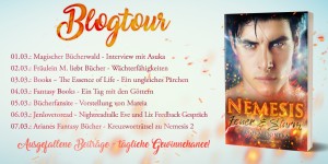 Beitragsbild des Blogbeitrags (Blogtour) – Nemesis: Feuer & Sturm – Asuka Lionera