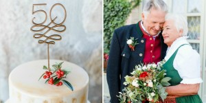 Beitragsbild des Blogbeitrags 50 Jahre Brigitta & Helmut: Eine stilvolle Goldene Hochzeit in Tracht mit viel Liebe 