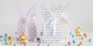Beitragsbild des Blogbeitrags Last Minute DIY basteln: Osterkorb oder Geschenksverpackung mit kostenloser Druckvorlage