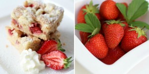 Beitragsbild des Blogbeitrags Der beste Erdbeer Crumble Kuchen 