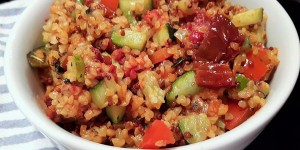 Beitragsbild des Blogbeitrags Quinoa -Gemüsepfanne