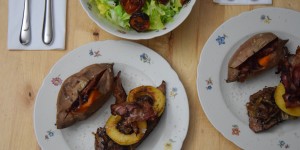 Beitragsbild des Blogbeitrags Geröstete Kalbsleber und Süßkartoffel