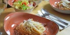 Beitragsbild des Blogbeitrags Spaghetti mit Guanciale 