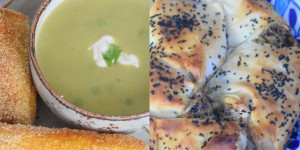 Beitragsbild des Blogbeitrags Chèvre Cigars on Pea Soup / Glazed Snake