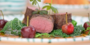 Beitragsbild des Blogbeitrags Rehfilet, Kirsch, Waldmeister