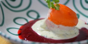 Beitragsbild des Blogbeitrags Marille mit Kerbelcreme