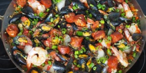 Beitragsbild des Blogbeitrags Meeresfrüchte-Paella