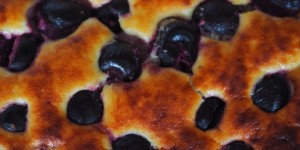 Beitragsbild des Blogbeitrags Topfengrießauflauf mit Kirsch