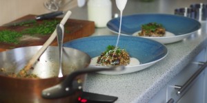 Beitragsbild des Blogbeitrags Lauwarmer Linsensalat mit Pilzen