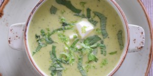 Beitragsbild des Blogbeitrags Zucchini-Erbsensuppe 