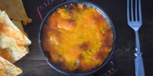 Beitragsbild des Blogbeitrags Überbackene Bohnen mit Tortillas
