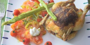 Beitragsbild des Blogbeitrags Schwammerlsuppe mit Hadnsterz dann Basilikum-Stubenküken