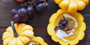 Beitragsbild des Blogbeitrags Süßsaure Kürbiscremesuppe