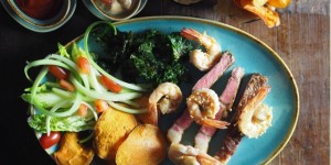 Beitragsbild des Blogbeitrags Surf & Turf – Garnelen und Rind