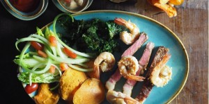 Beitragsbild des Blogbeitrags Surf & Turf – Garnelen und Rind 