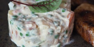 Beitragsbild des Blogbeitrags Französischer Salat mit Putenstreifen