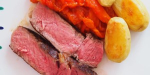 Beitragsbild des Blogbeitrags Rind mit Lecsó Sauerkirschkuchen