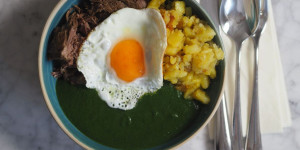 Beitragsbild des Blogbeitrags Wiener Rindfleisch mit Spinat und Spiegelei
