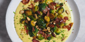 Beitragsbild des Blogbeitrags Kohlsprossen mit Polenta