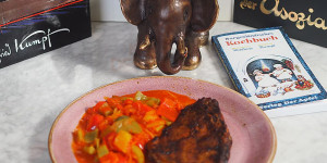 Beitragsbild des Blogbeitrags Schopfbraten mit Letscho (für Gottfried Kumpf)