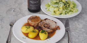 Beitragsbild des Blogbeitrags Kalbsnierenbraten mit Erdäpfeln