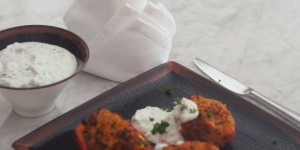 Beitragsbild des Blogbeitrags Hirsegefüllter Paprika mit Topfensoße