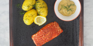 Beitragsbild des Blogbeitrags Achtung Testküche: veganer Lachs 