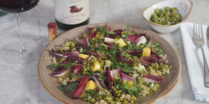 Beitragsbild des Blogbeitrags California Dreaming Pistachios Salad 