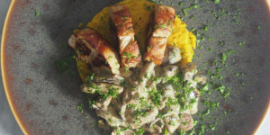 Beitragsbild des Blogbeitrags Putenfilet mit Pilzsoße und Karfiolreis