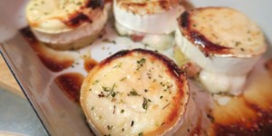 Beitragsbild des Blogbeitrags Ziegenkäse gebacken/ Ananas / Speck