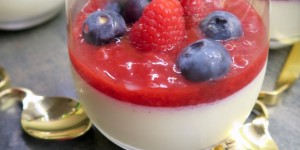 Beitragsbild des Blogbeitrags Panna Cotta mit Beeren 