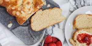 Beitragsbild des Blogbeitrags Osterzopf ohne Hefe – herrlich fluffig