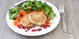 Beitragsbild des Blogbeitrags Blumenkohlbratlinge mit Quinoa und Feta