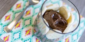 Beitragsbild des Blogbeitrags Veganes Schokomousse mit Avocado und Banane