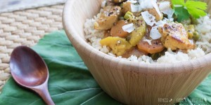 Beitragsbild des Blogbeitrags Einfaches Hähnchen Curry Rezept mit Kokosmilch