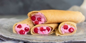 Beitragsbild des Blogbeitrags Low Carb Pfannkuchen mit Frischkäse