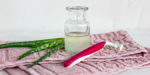 Beitragsbild des Blogbeitrags Rasiergel selber machen für sensible Haut!