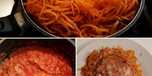 Beitragsbild des Blogbeitrags Karottenspaghetti mit Thunfisch-Tomaten-Sauce 