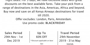 Beitragsbild des Blogbeitrags 60% RABATT: Kenya Airways BUSINESS Genf / Rom – Afrika / Mauritius / Seychellen DEALS
