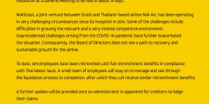 Beitragsbild des Blogbeitrags Singapore Airlines Joint Venture NokScoot wird liquidiert