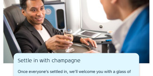 Beitragsbild des Blogbeitrags KLM ersetzt Champagner mit Cava 