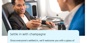 Beitragsbild des Blogbeitrags KLM ersetzt Champagner mit Cava