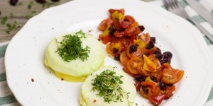 Beitragsbild des Blogbeitrags Kohlrabi-Käse-Schnitzerl mit Tomatensalsa