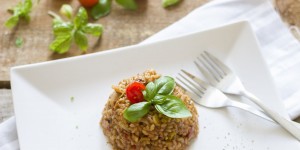 Beitragsbild des Blogbeitrags Tomatenrisotto 