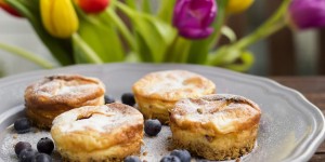 Beitragsbild des Blogbeitrags Cheesecake-Muffins mit Müsliboden