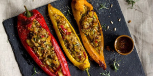 Beitragsbild des Blogbeitrags Gefüllte Ofenpaprika