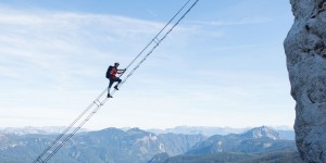 Beitragsbild des Blogbeitrags Der Donnerkogel Klettersteig in Oberösterreich 